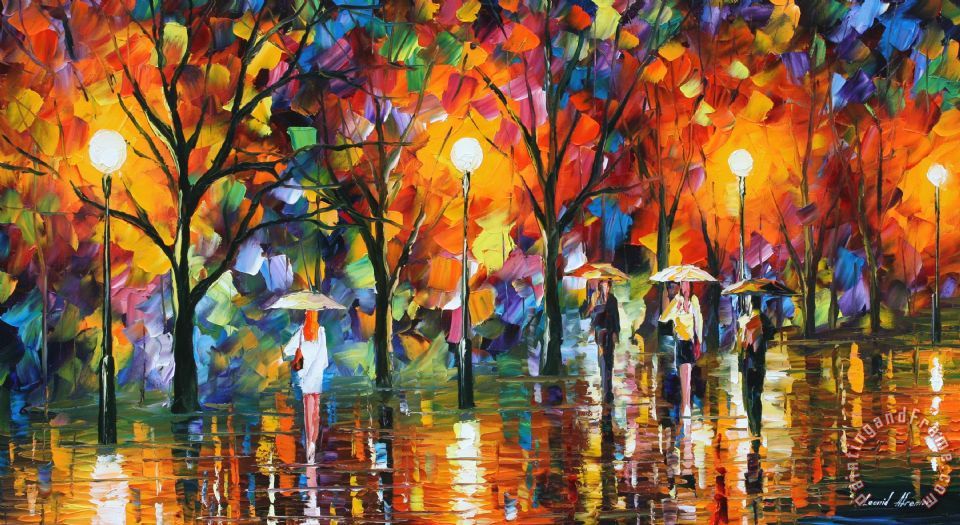 960x525 Leonid Afremov The Song Of Rain Painting - Rain Painting