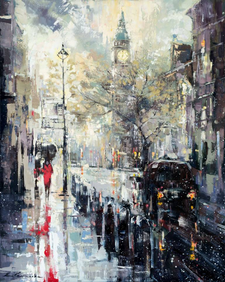 Rain Painting at PaintingValley.com | Explore collection of Rain Painting