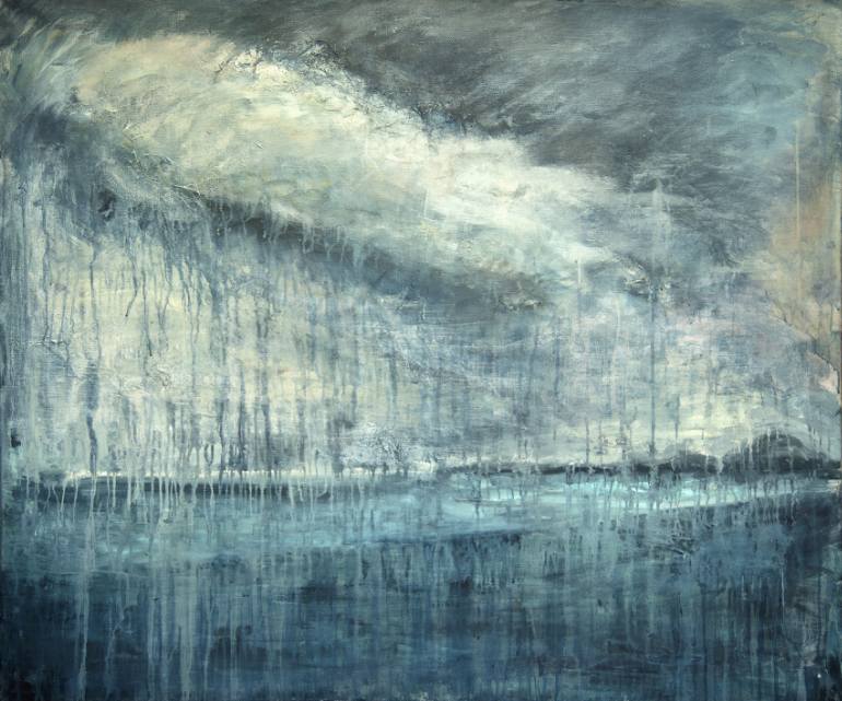 770x641 Saatchi Art Rain Painting By Natalia Limanenko - Rain Painting