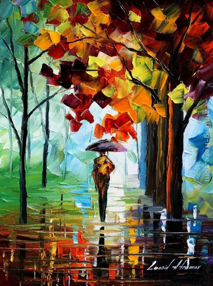 720x964 Leonid Afremov Morning Rain 50% Off - Rain Painting By Leonid Afremov