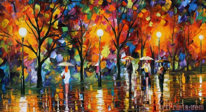 800x437 Leonid Afremov The Song Of Rain Painting - Rain Painting By Leonid Afremov