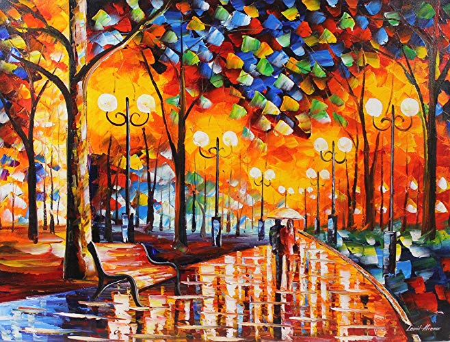 Rain Painting By Leonid Afremov at PaintingValley.com | Explore ...