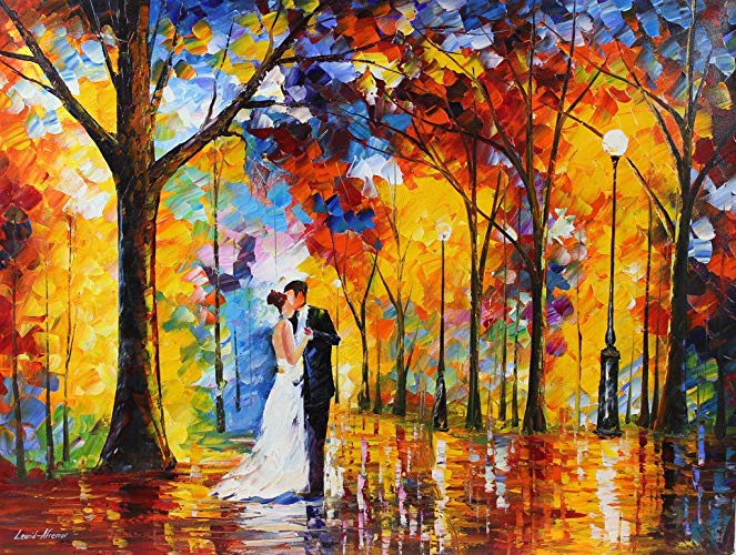 Rain Painting By Leonid Afremov at PaintingValley.com | Explore ...