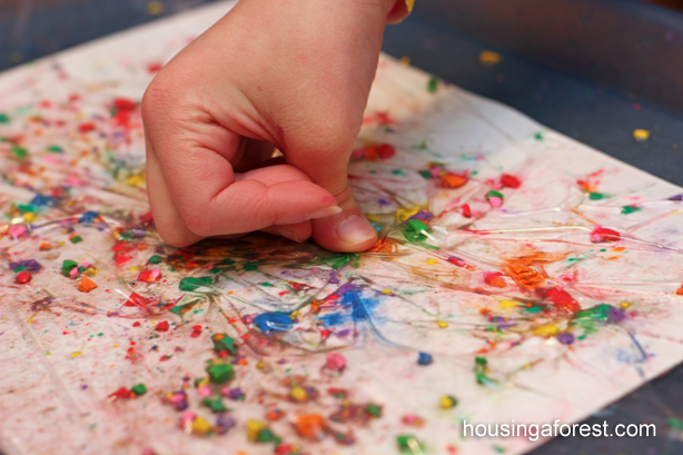 614x409 Rain Painting Housing A Forest - Rain Painting For Kids