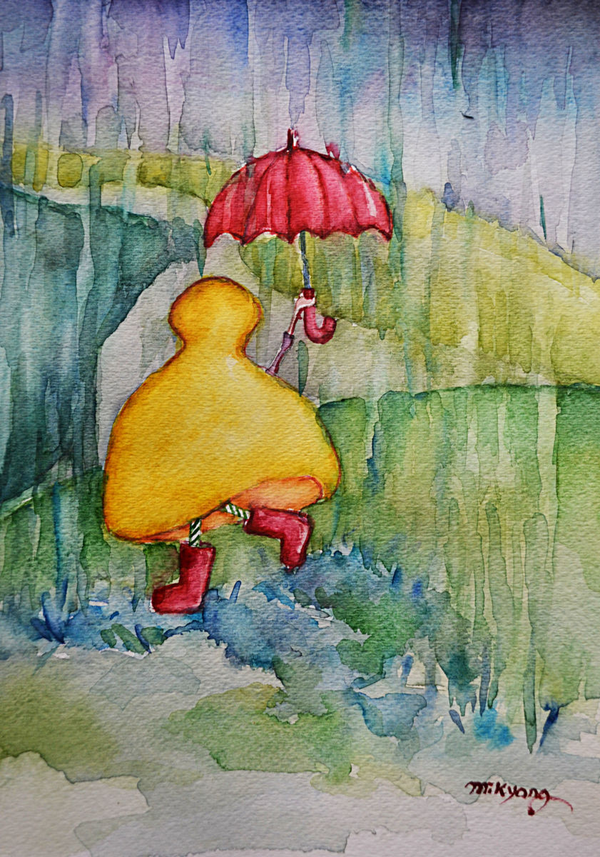 841x1200 Rainy Day (Mikyong Rodgers) - Rain Painting For Kids