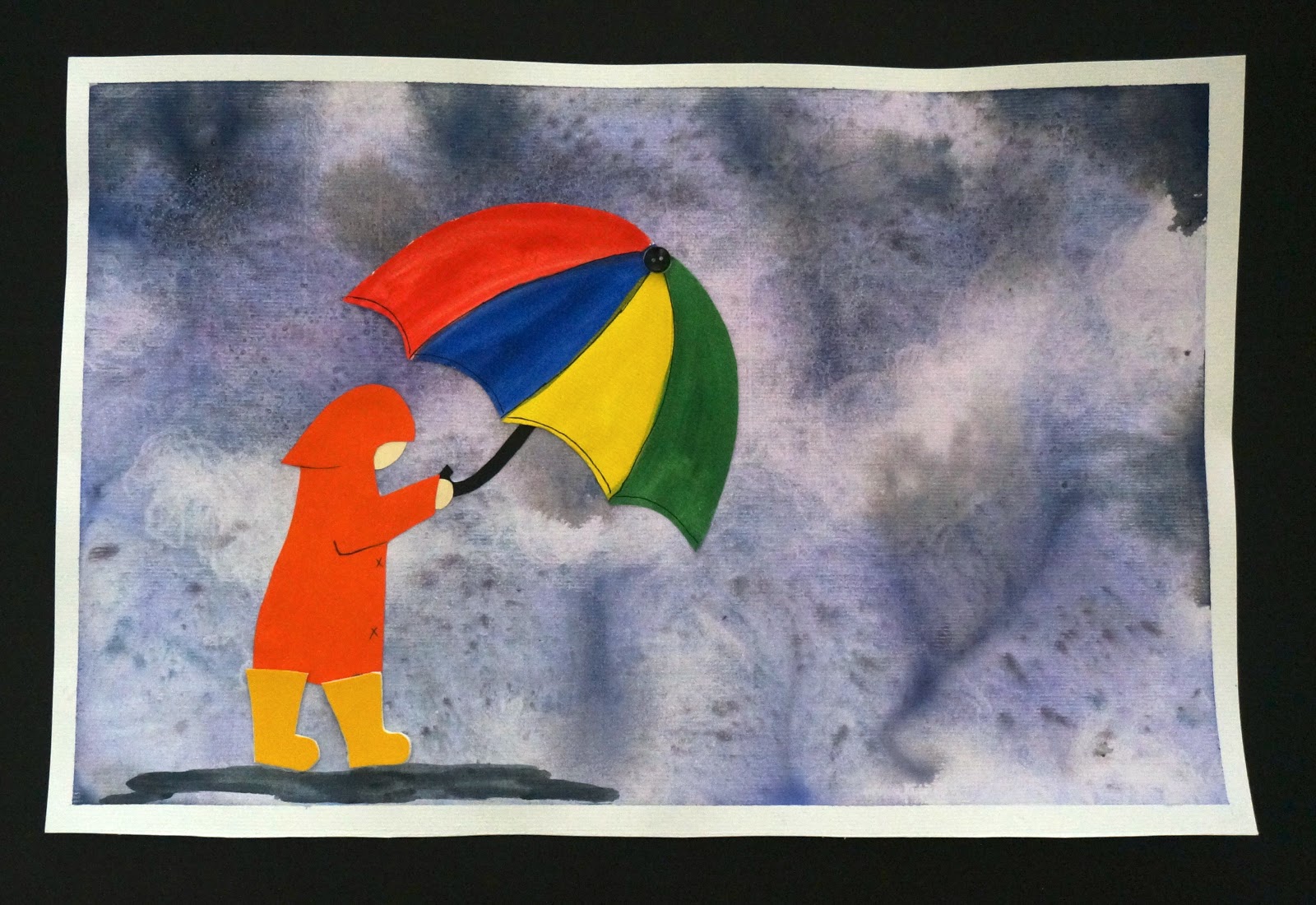 1600x1100 That Artist Woman Rainy Day Watercolour - Rain Painting For Kids