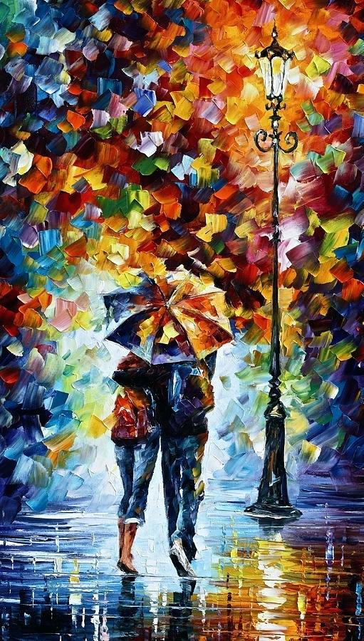 511x900 Leonid Afremov Rain Princess Rain Princess By 1 Piece Art Print - Rain Princess Painting