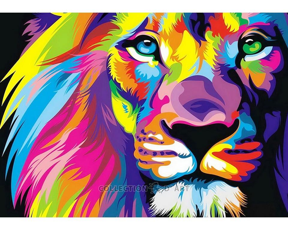 960x765 Cross Stitch Corner Diamond Embroidery Diamond Painting - Rainbow Animal Painting
