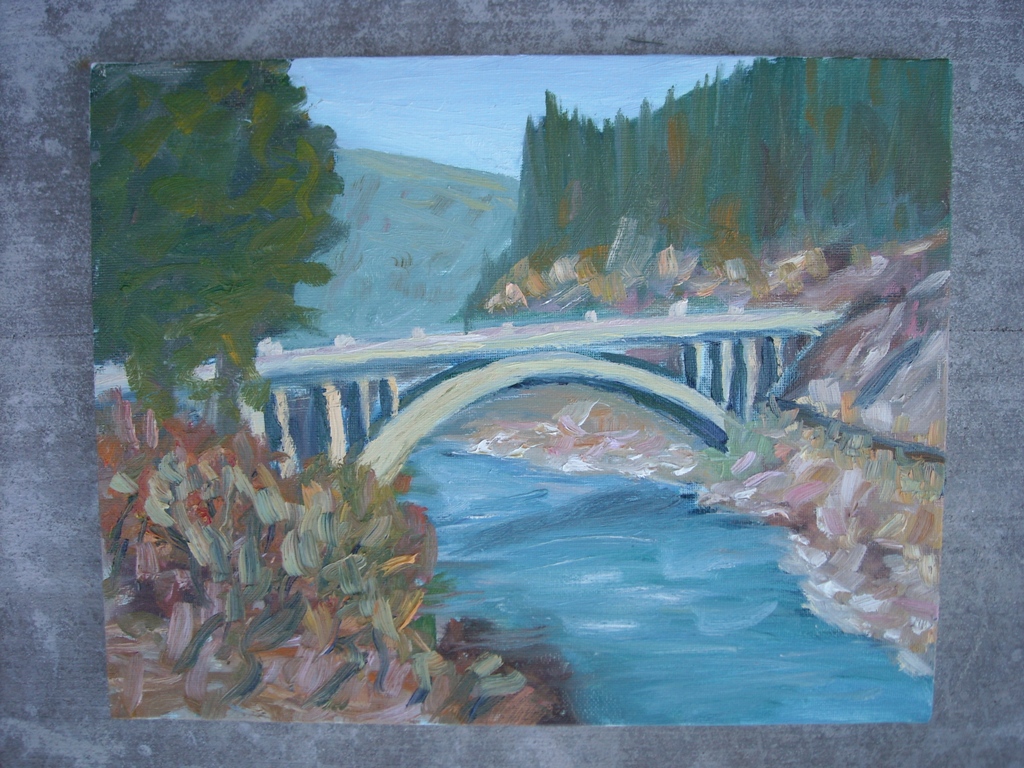 1024x768 Rainbow Bridge Rog Lyngaas' Paintings - Rainbow Bridge Painting