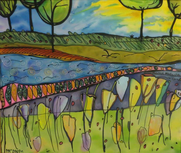 770x651 Saatchi Art Rainbow Bridge Painting By Anastasia Kovaleva - Rainbow Bridge Painting