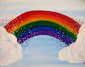 Rainbow Canvas Painting At Paintingvalley.com 