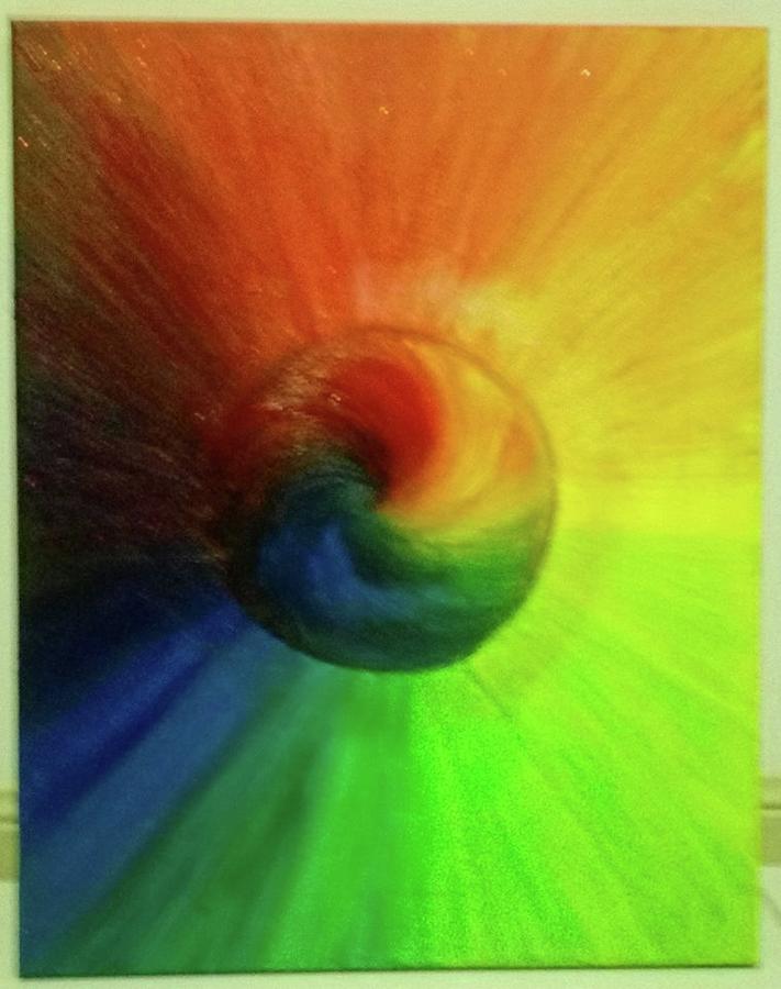 711x900 Rainbow Canvas Painting By Ricki Lee Keeley - Rainbow Canvas Painting