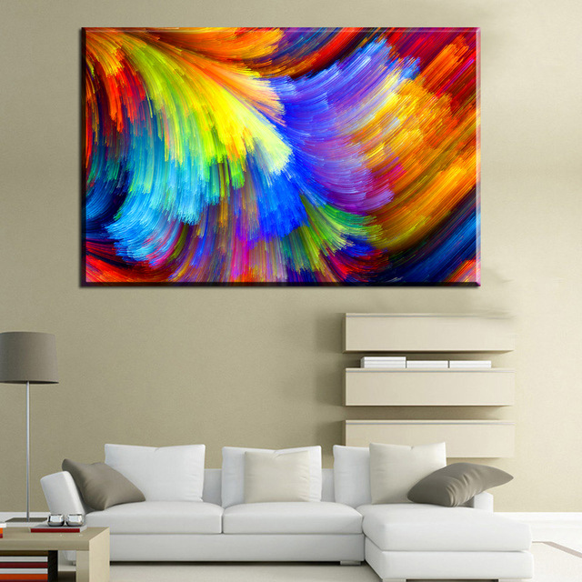 Rainbow Canvas Painting at PaintingValley.com | Explore collection of ...