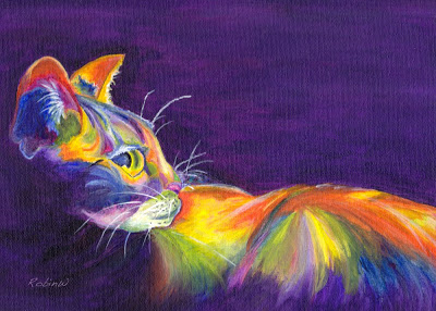 400x286 Nothinglikeit - Rainbow Cat Painting
