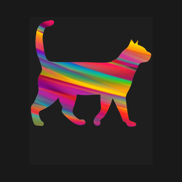 630x630 Rainbow Cat Painting Cute Artistic - Rainbow Cat Painting