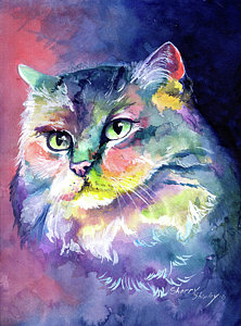 222x300 Rainbow Cat Paintings - Rainbow Cat Painting
