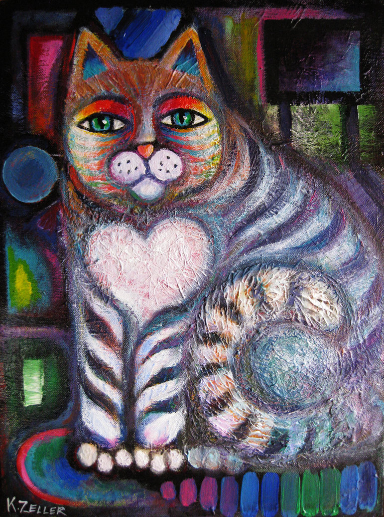 Rainbow Cat Painting at PaintingValley.com | Explore collection of ...