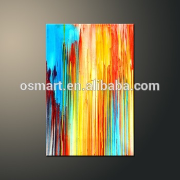 350x350 Professional Skilled Artist Handmade Abstract Colors Oil Painting - Rainbow Colors Painting