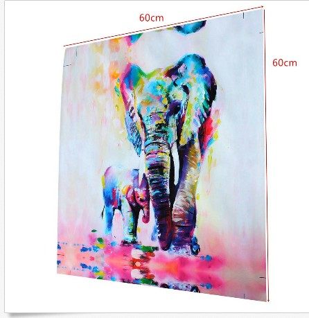 446x459 Online Shop Wall Painting Calligraphy Elephant Fracals Rainbow - Rainbow Elephant Painting