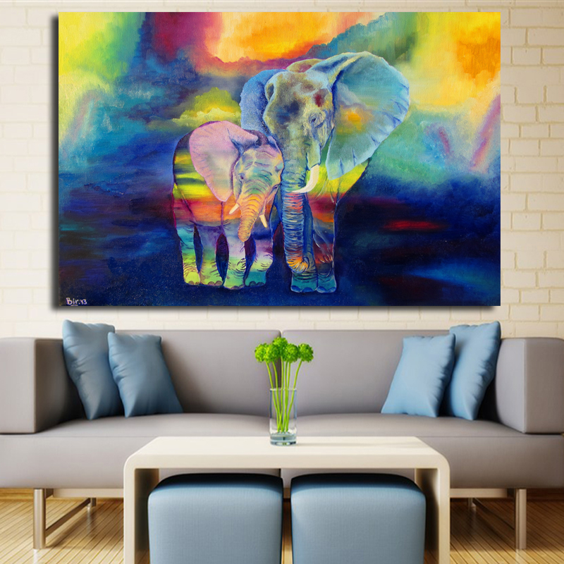 Rainbow Elephant Painting at PaintingValley.com | Explore collection of ...