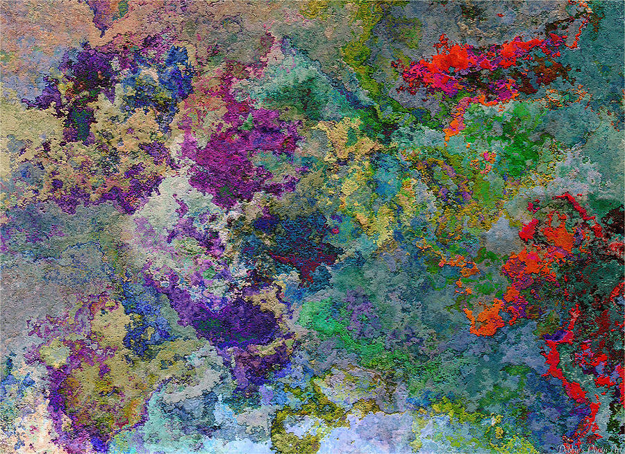 900x654 Rainbow Fish Watercolor Abstract Art Digital Art By Debbie Portwood - Rainbow Fish Painting