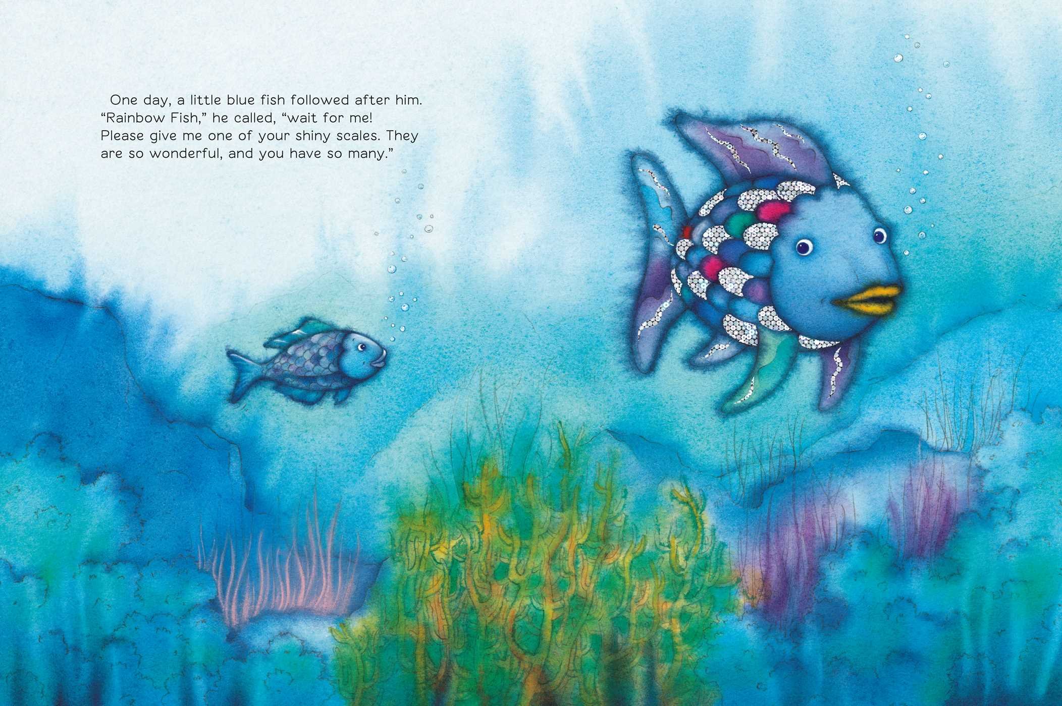 2104x1400 The Rainbow Fish Big Book Amazon.co.uk Marcus Pfister - Rainbow Fish Painting