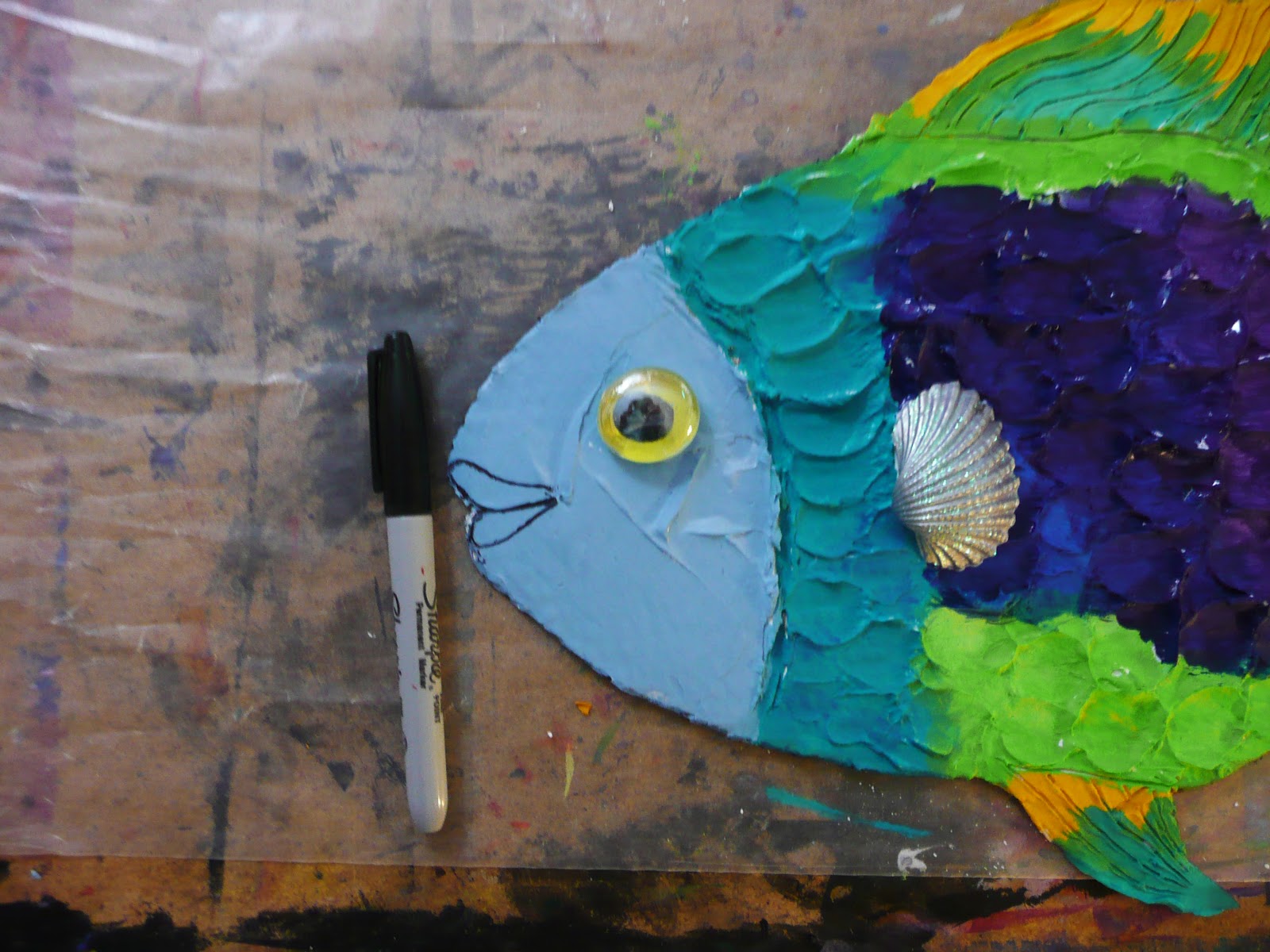 1600x1200 That Artist Woman How To Make A Rainbow Fish - Rainbow Fish Painting