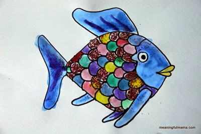 400x268 Preschool Art Activities Rainbow Fish - Rainbow Fish Painting