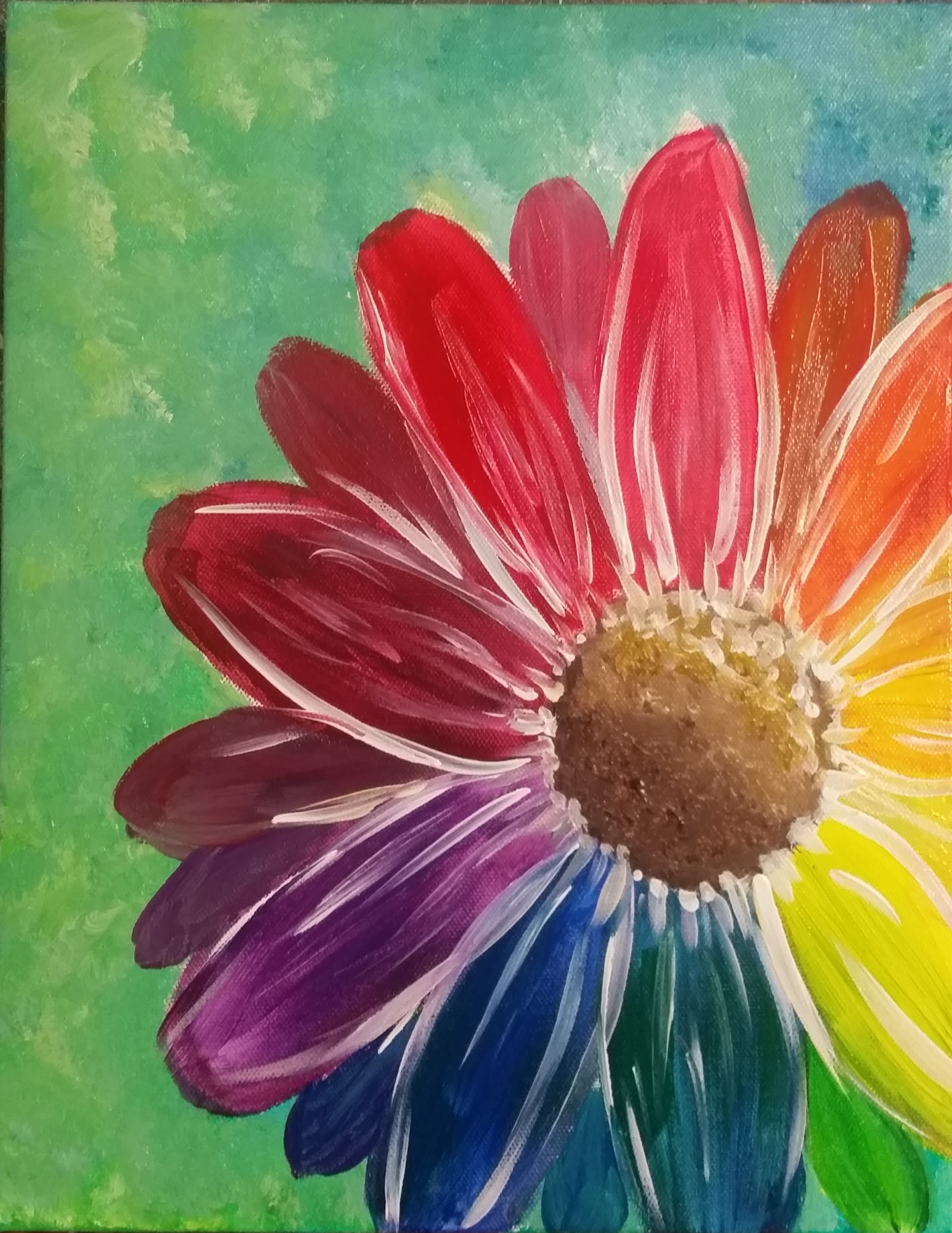 Rainbow Flower Painting at PaintingValley.com | Explore collection of ...