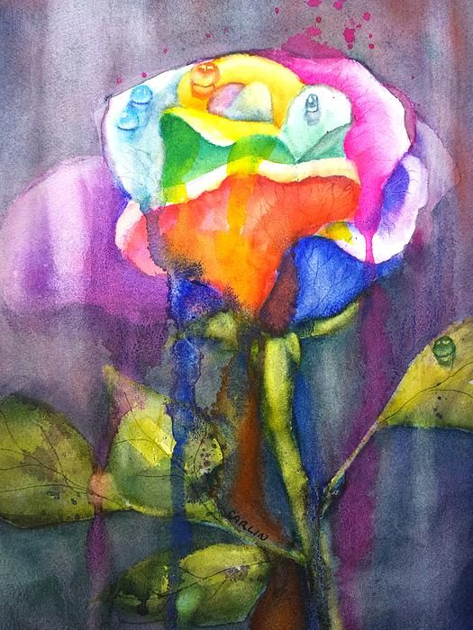 525x700 This Would Make A Sweet Tattoo! Tattoos I Want Have Gotten - Rainbow Flower Painting