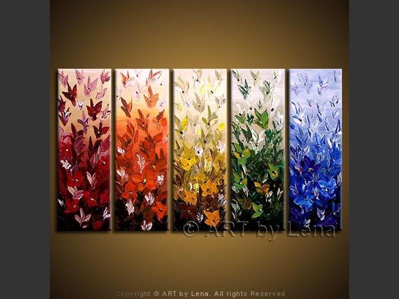 800x600 Floral Rainbow Art By Lena - Rainbow Flower Painting