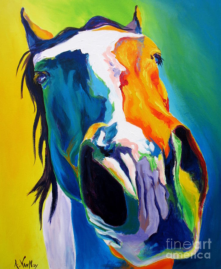740x900 Horse - Rainbow Horse Painting