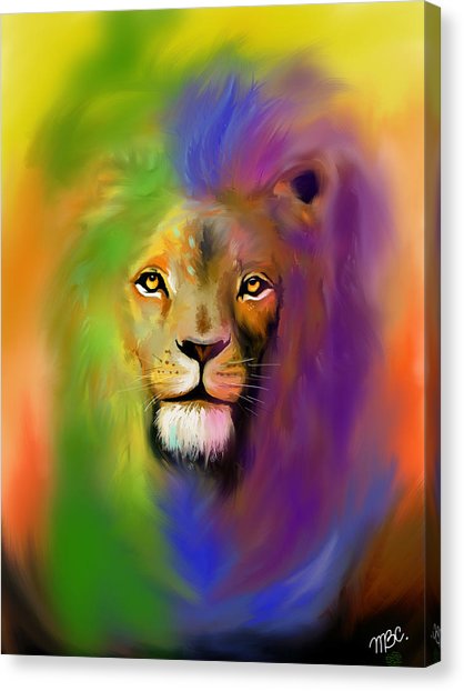 418x622 Rainbow Lion Painting By Felix Blanco - Rainbow Lion Painting