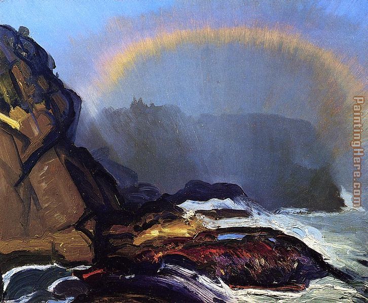 726x599 George Bellows Fog Rainbow Painting Anysize 50% Off - Rainbow Painting