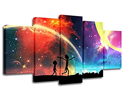 425x336 5 Panels Canvas Painting Rainbow Painting Wall Art - Rainbow Painting