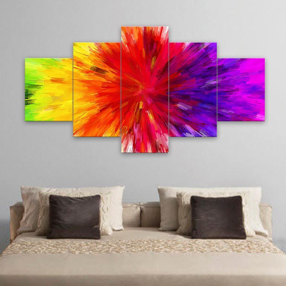 1000x1000 Colorful Rainbow Painting - Rainbow Painting