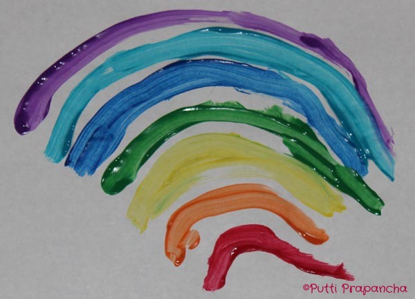 600x433 Rainbow Painting ~ Putti's World Kids Activities - Rainbow Painting For Kids