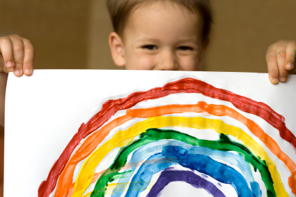 425x282 Watercolor Rainbows Lesson Plan Painting For Kids - Rainbow Painting For Kids