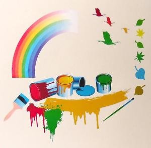 300x295 E Baby Store Rainbow Painting Decorator Decorating Painter Wall - Rainbow Painting For Kids