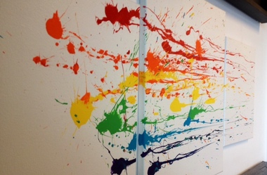 380x249 Rainbow Painting, Abstract Rainbow, Splatter Painting, Modern Art - Rainbow Painting Images