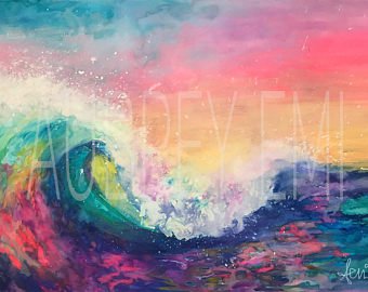 340x270 Rainbow Painting Etsy - Rainbow Painting Images