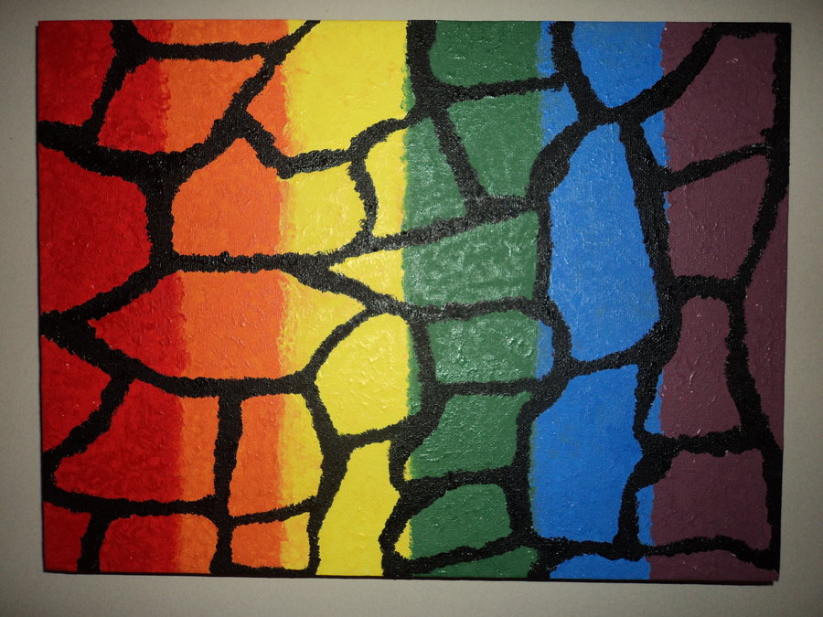 900x675 Random Rainbow Painting By Hazel Louise - Rainbow Painting Images