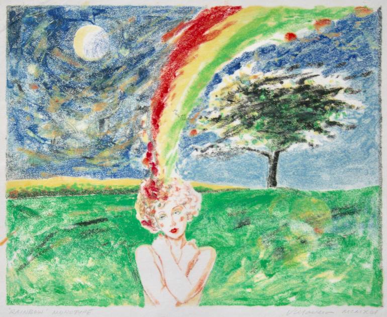 770x631 Saatchi Art Rainbow Painting By David Villavera - Rainbow Painting Images