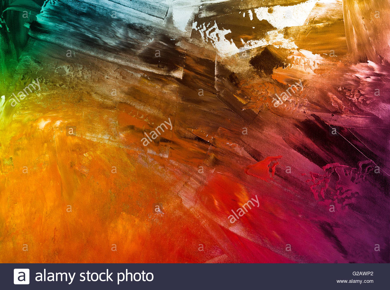 1300x967 Textured Rainbow Painting On Canvas Wallpaper Background Stock - Rainbow Painting Images