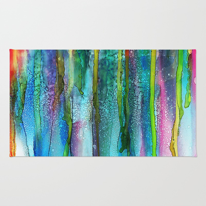700x700 Rainbow Rain - Rainbow Rain Painting