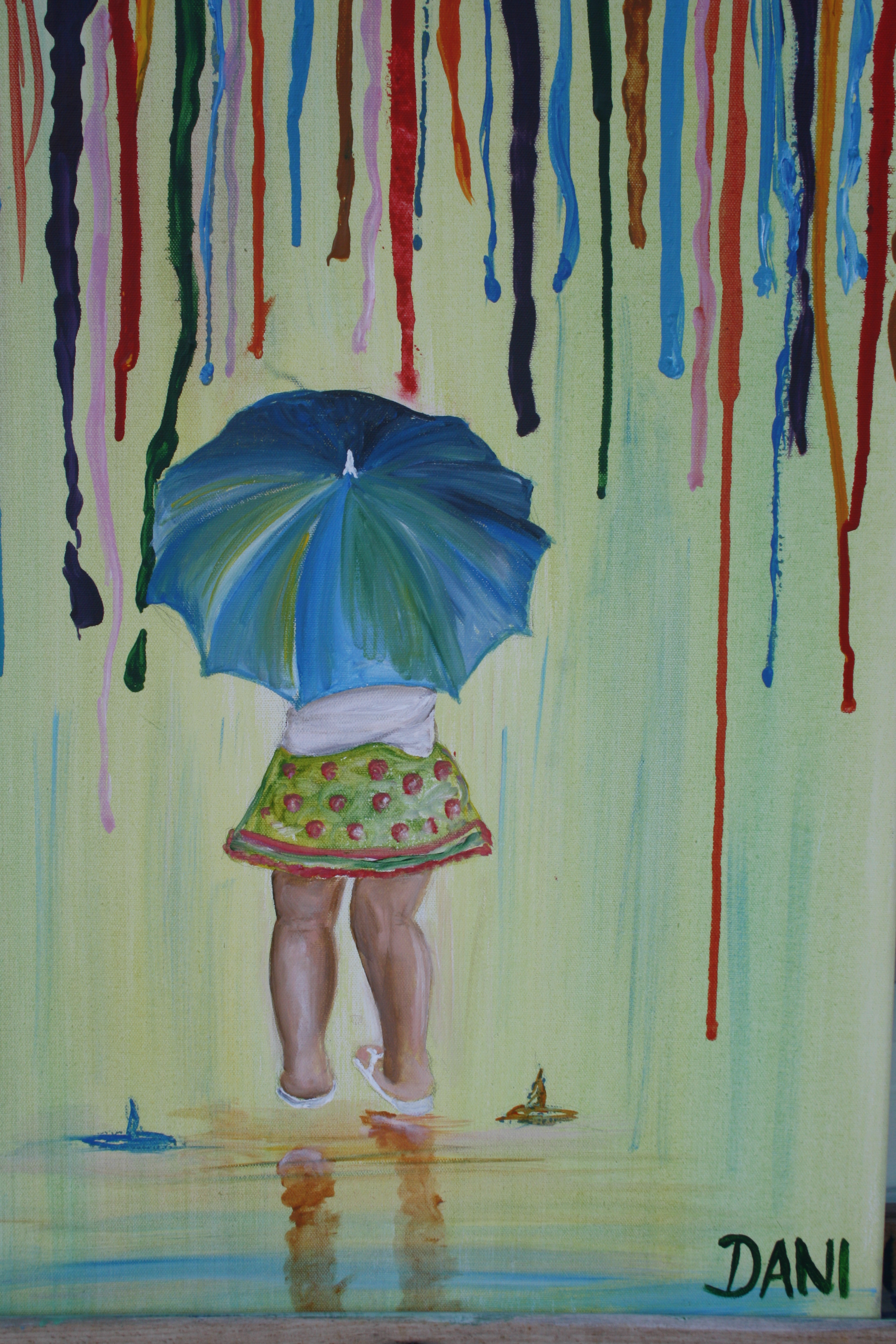 2592x3888 Rainbow Rain Canvas Anna's Art Gallery - Rainbow Rain Painting