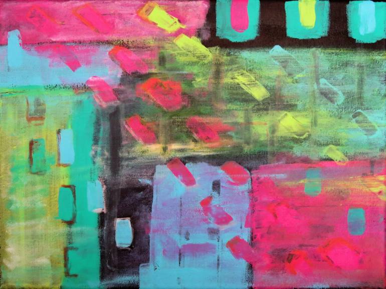 770x578 Saatchi Art Rainbow Rain Painting By Tamara Savchenko - Rainbow Rain Painting