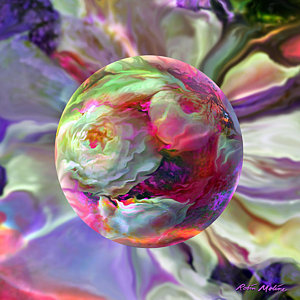 300x300 Rainbow Rose Art Fine Art America - Rainbow Rose Painting