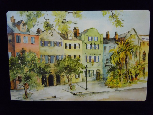 640x480 Placemat Historic Charleston Rainbow Row - Rainbow Row Painting