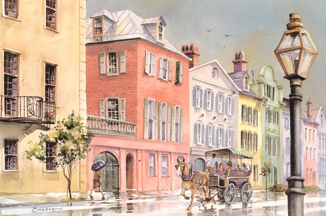 639x425 Emerson - Rainbow Row Painting
